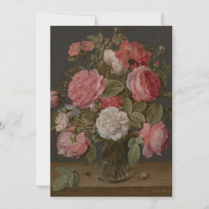 Convite Jacob van Hulsdonck - Rosas em um Vaso de Vidro
