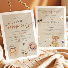 Convite JADE Bohemian Napa Vinho País Bachelorette Invivit