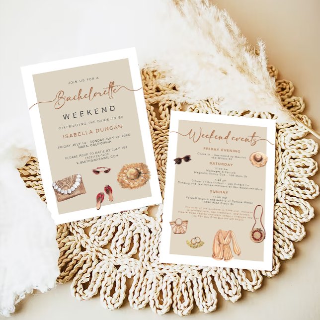 Convite JADE Bohemian Napa Vinícola Bachelorette (Criador carregado)