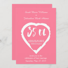 Convite Jade tradicional de coral no 35.º aniversário de c