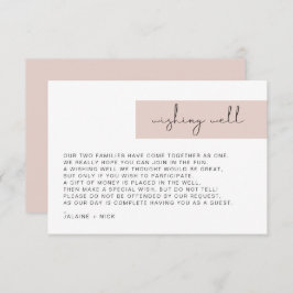 Convite JALAINE Modern Blush Pink Wishing Card