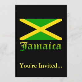 Convite Jamaica Flag, Black, Green and Yellow