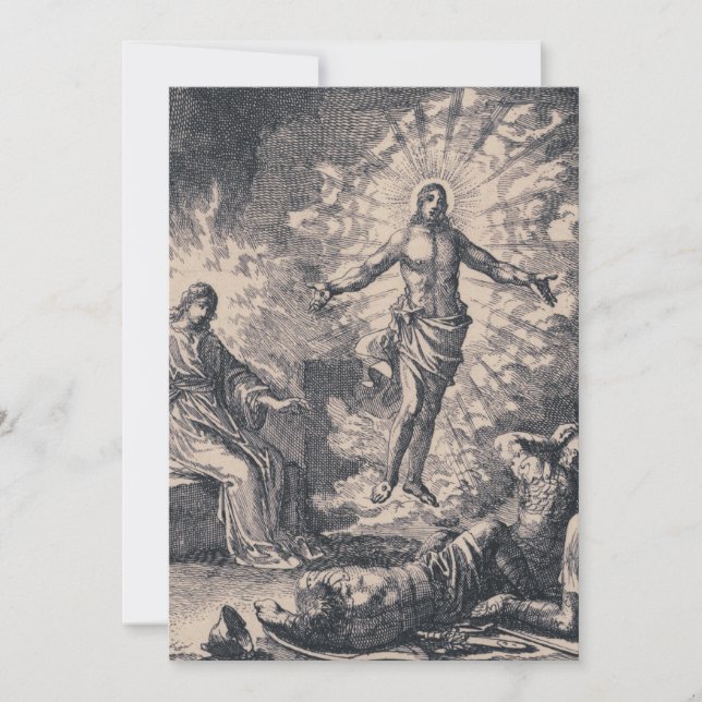 Convite Jan Luyken’s Resurrection of Christ Holy Card (Frente)