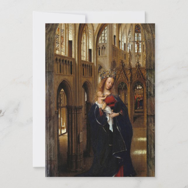 Convite Jan van Eyck - Madonna na Igreja (Frente)