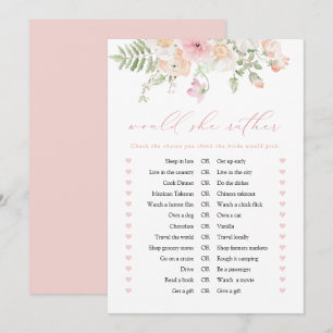 Convite JANE Blush Pink Floral Ela Poderia Preferencialmen