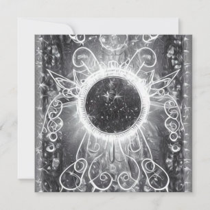 Convite Janela Cósmica Pintada Surreal