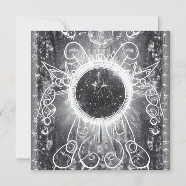 Convite Janela Cósmica Pintada Surrealista (Frente)