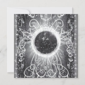 Convite Janela Cósmica Pintada Surrealista