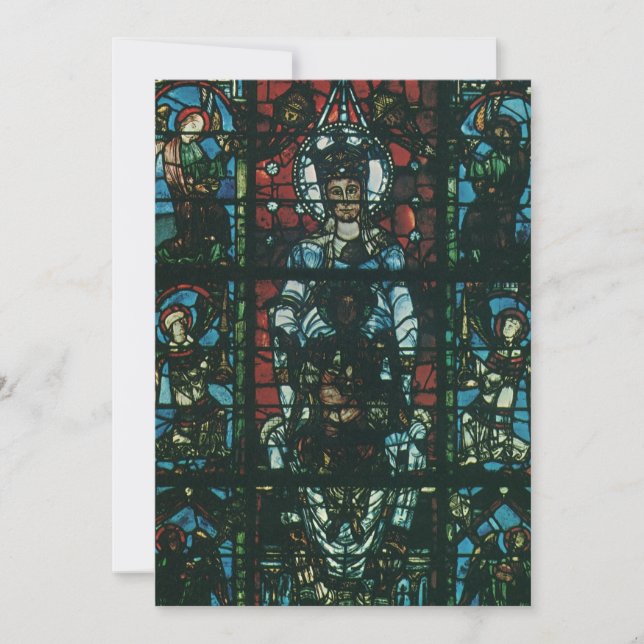 Convite Janela de Vitral de Igreja Religiosa Antiga (Frente)
