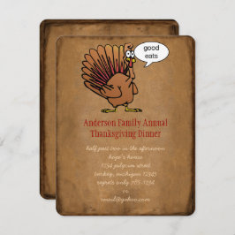 Convite Janta de Ação de Graças Engraçado