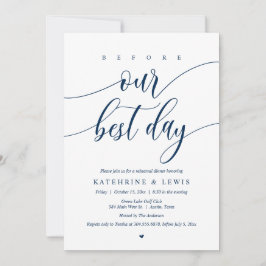 Convite Janta De Ensaio De Casamento, Antes Do Nosso Melho