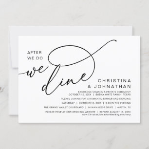 Convite Janta Romântica De Casamento, Depois De Nós, Nós J