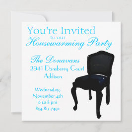 Convite Jantando a cadeira como o Housewarming