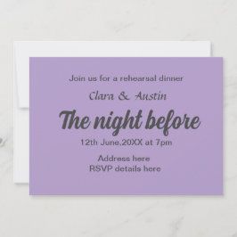 Convite Jantar a noite antes do mínimo simples