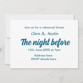 Convite Jantar a noite antes do mínimo simples