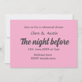 Convite Jantar a noite antes do mínimo simples