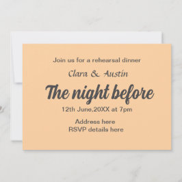 Convite Jantar a noite antes do mínimo simples