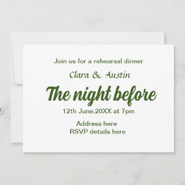 Convite Jantar a noite antes do mínimo simples