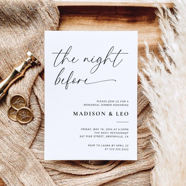 Convite Jantar Da Noite Anterior (Criador carregado)