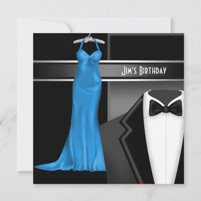 Convite Jantar de Aniversário com Traje a Rigor (Verso)