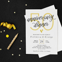 Jantar de Aniversário de Coração Dourado Caligrafi