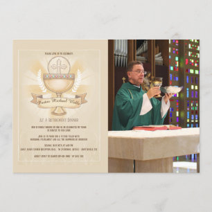 Convite Jantar de Aposentadoria da Foto do Cálice Reverenc