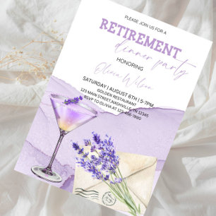 Convite Jantar de Aposentadoria Elegante - Parabéns pela A