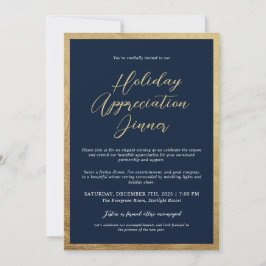 Convite Jantar de Apreciação de Férias Elegante Empresa