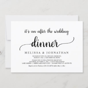 Convite Jantar de Casamento às Furas com Fuga Romântica