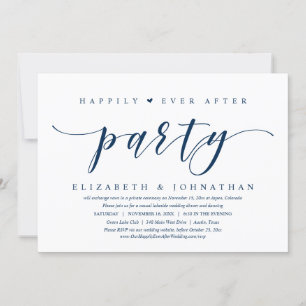 Convite Jantar de Casamento Íntimo, Festa Feliz para Sempr