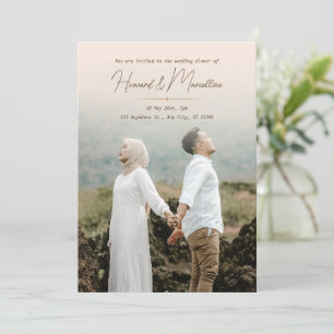 Convite Jantar de casamento moderno simples e elegante com