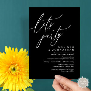 Convite Jantar de Dança de Casamento Romântico, Vamos Fest