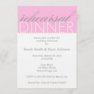 Convite Jantar de ensaio