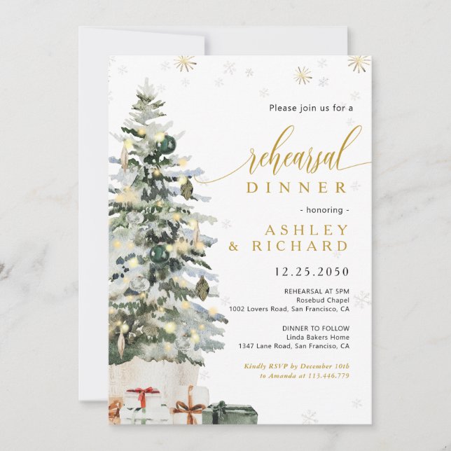 Convite Jantar de Ensaio da Árvore de Natal (Frente)
