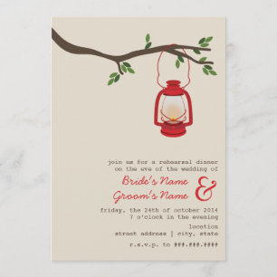 Convite Jantar de ensaio de acampamento da região selvage