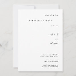 Convite Jantar de Ensaio de Casamento com Caligrafia Minim
