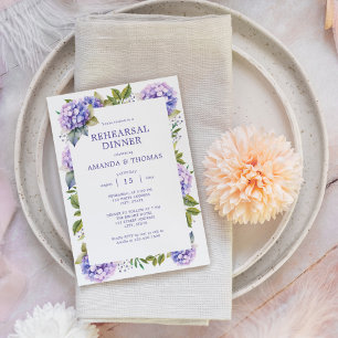 Convite Jantar de Ensaio de Casamento com Elegantes Hortên