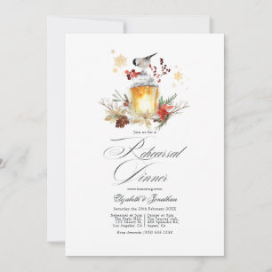 Convite Jantar de Ensaio de Casamento de Pinheiro de Inver