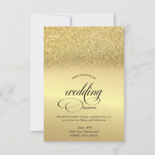 Convite Jantar de Ensaio de Casamento Elegante com Brilho