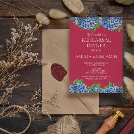 Convite Jantar de Ensaio de Casamento Elegante Hortênsia M