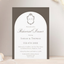 Jantar de Ensaio de Casamento Elegante Monograma M