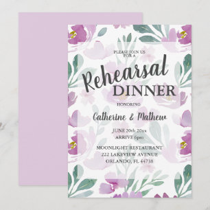 Convite Jantar de Ensaio de Casamento Floral Boho Rosa