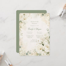 Jantar de Ensaio de Casamento Floral Marfim Elegan