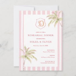 Convite Jantar de ensaio de casamento tropical no destino