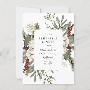 Convite Jantar de Ensaio de Flores e Verdura de Inverno