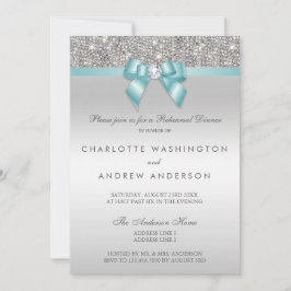 Convite Jantar de ensaio de prata do casamento do arco da