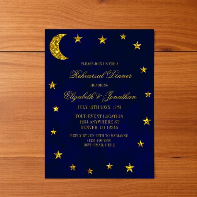 Convite Jantar de Ensaio do Céu Noturno Celestial (Criador carregado)