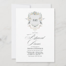 Convite Jantar de Ensaio do Monograma Lakeside Laurel Cres