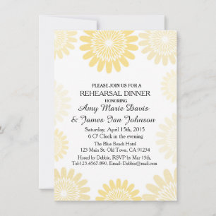 Convite Jantar de ensaio floral fr4 do abstrato elegante