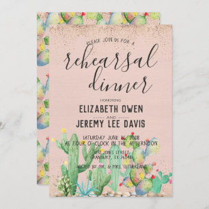 Convite Jantar de ensaio Glam boémio do casamento da festa